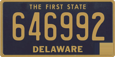 DE license plate 646992