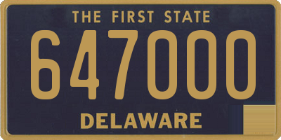 DE license plate 647000