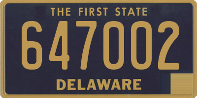 DE license plate 647002