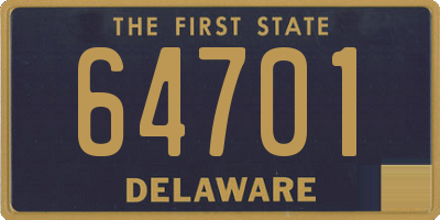 DE license plate 64701