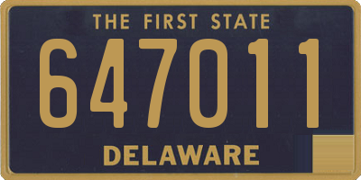 DE license plate 647011