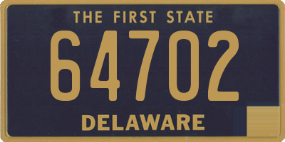 DE license plate 64702