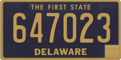 DE license plate 647023