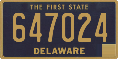 DE license plate 647024