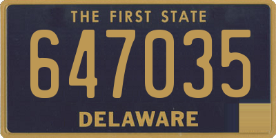 DE license plate 647035