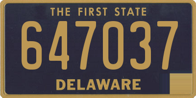 DE license plate 647037