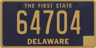 DE license plate 64704