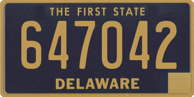 DE license plate 647042