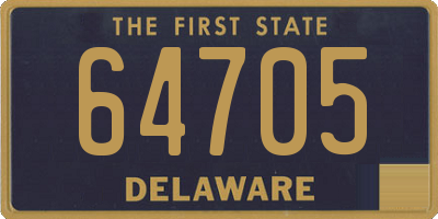 DE license plate 64705