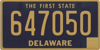 DE license plate 647050