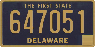 DE license plate 647051