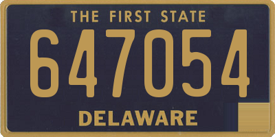 DE license plate 647054