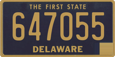 DE license plate 647055