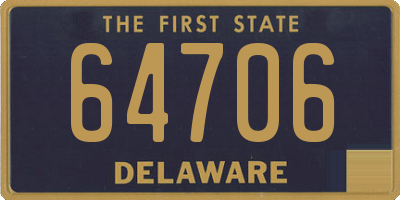 DE license plate 64706