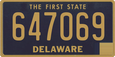 DE license plate 647069