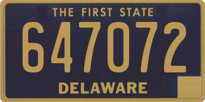 DE license plate 647072