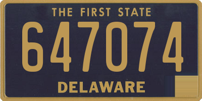 DE license plate 647074