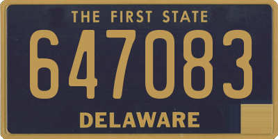 DE license plate 647083