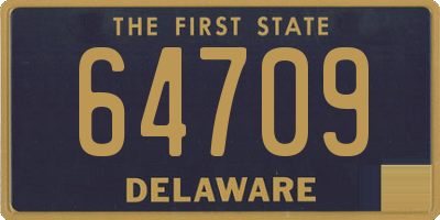 DE license plate 64709
