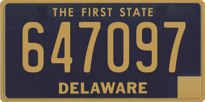 DE license plate 647097