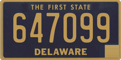 DE license plate 647099