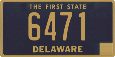 DE license plate 6471