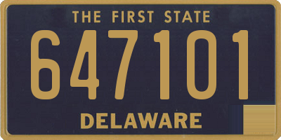 DE license plate 647101