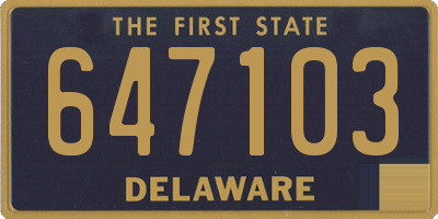 DE license plate 647103