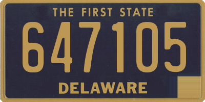 DE license plate 647105