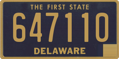DE license plate 647110