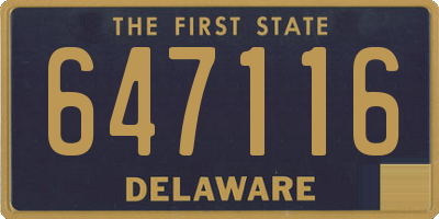 DE license plate 647116