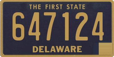 DE license plate 647124