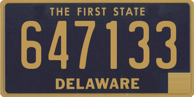 DE license plate 647133