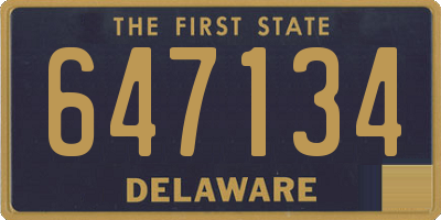DE license plate 647134