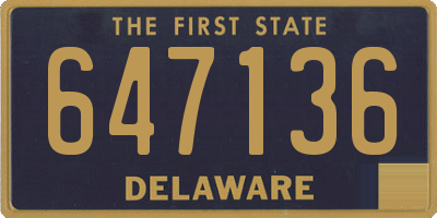 DE license plate 647136