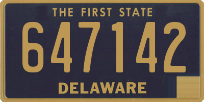 DE license plate 647142