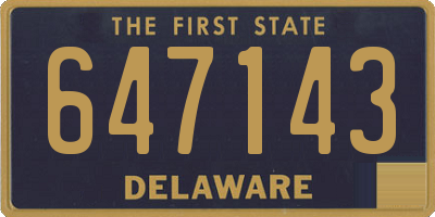 DE license plate 647143