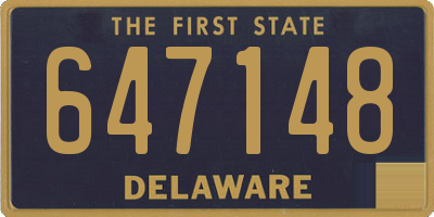DE license plate 647148