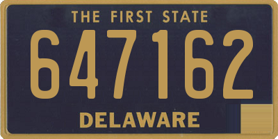 DE license plate 647162
