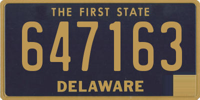 DE license plate 647163