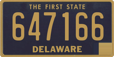 DE license plate 647166