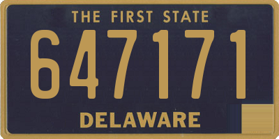 DE license plate 647171