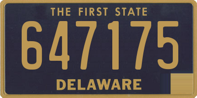 DE license plate 647175
