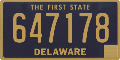 DE license plate 647178