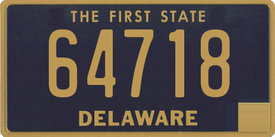 DE license plate 64718