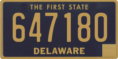 DE license plate 647180