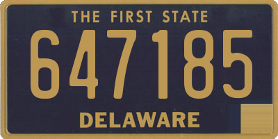 DE license plate 647185