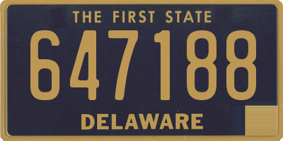 DE license plate 647188