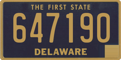 DE license plate 647190