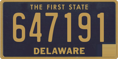 DE license plate 647191